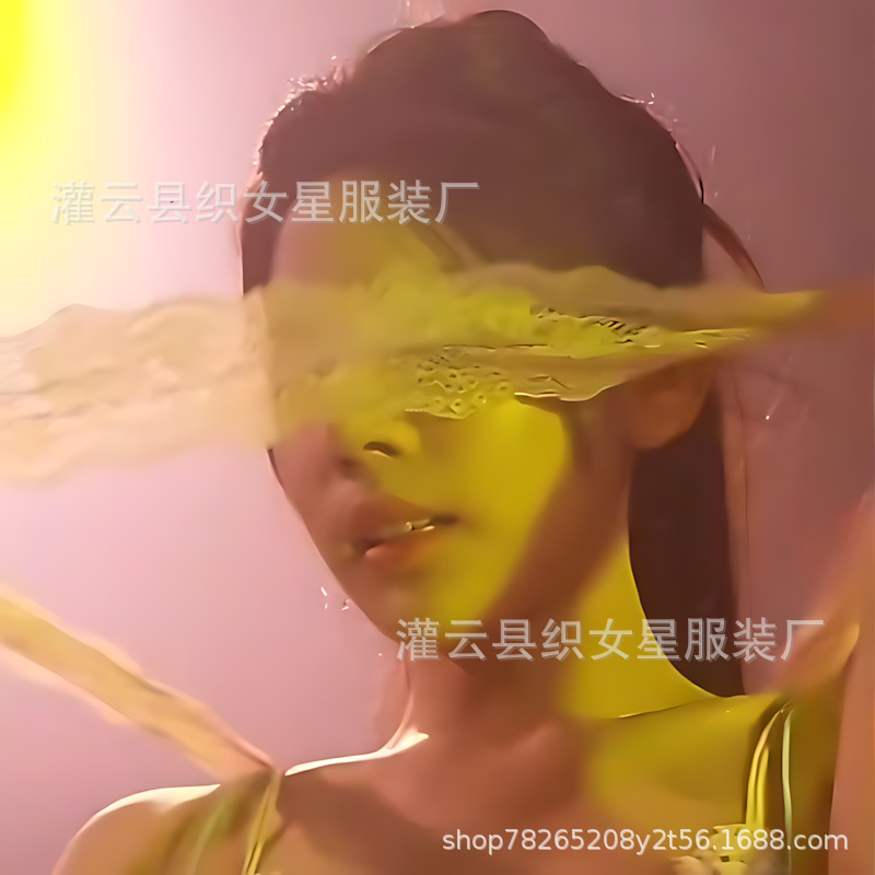 Lace Eye Mask Party Veil in Light Purple, 135 cm Length, 2025 Spring Style — detail image 2