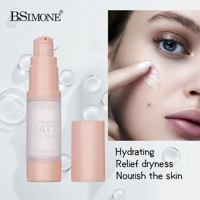 Prebase de maquillaje en gel hidratante especial transfronteriza para iluminar el tono de la piel, ocultar los poros y aislar el polvo