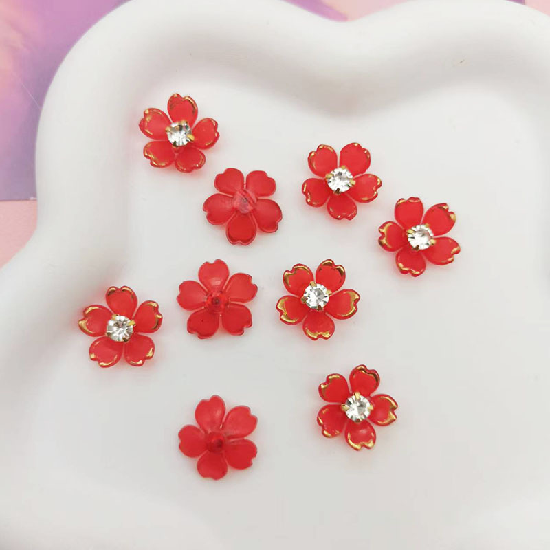 15mm镶钻烫金五瓣花花托diy配件装饰包包服装鞋帽手工花朵辅料|undefined