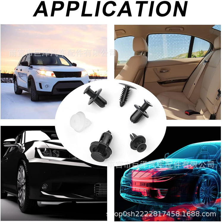 100 piezas transfronterizas en caja hebilla 6 diferentes coche de plástico hebilla fija hebilla de coche universal HE26 hebilla