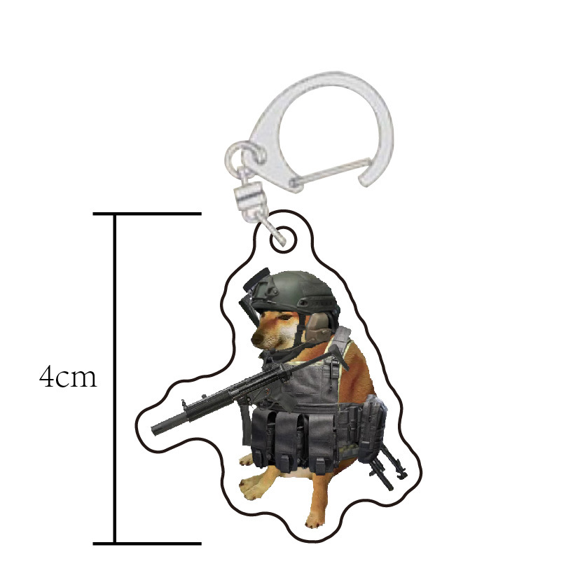 Dark Zone Break Cheems Dog Fix vs God of War perímetro colgante emoticon extraño bolso llavero colgante acrílico image 11