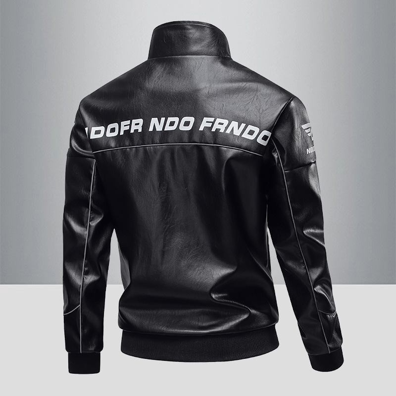 2024 amerikanische stil leder jacke für männer der frühling herbst saison, neue trendige marke, cool und high-end, casual stand up_voghion.com