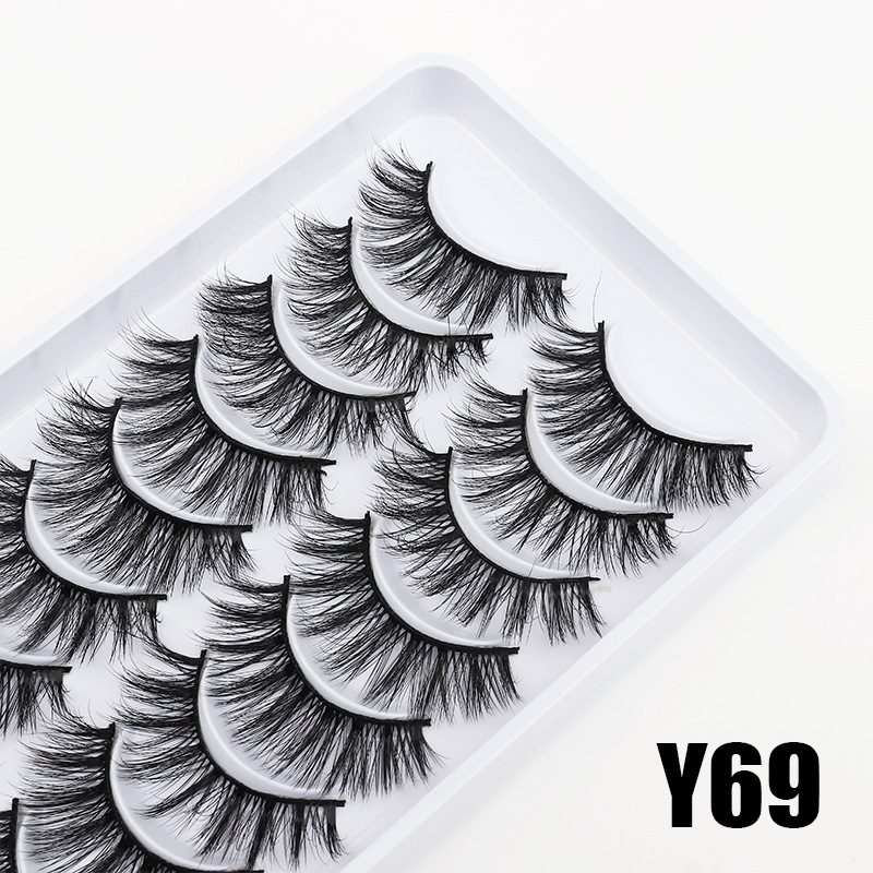 Dingsen fábrica de pestañas postizas suministro estable transfronterizo 10 pares de maquillaje nude COS pestañas de pequeño demonio