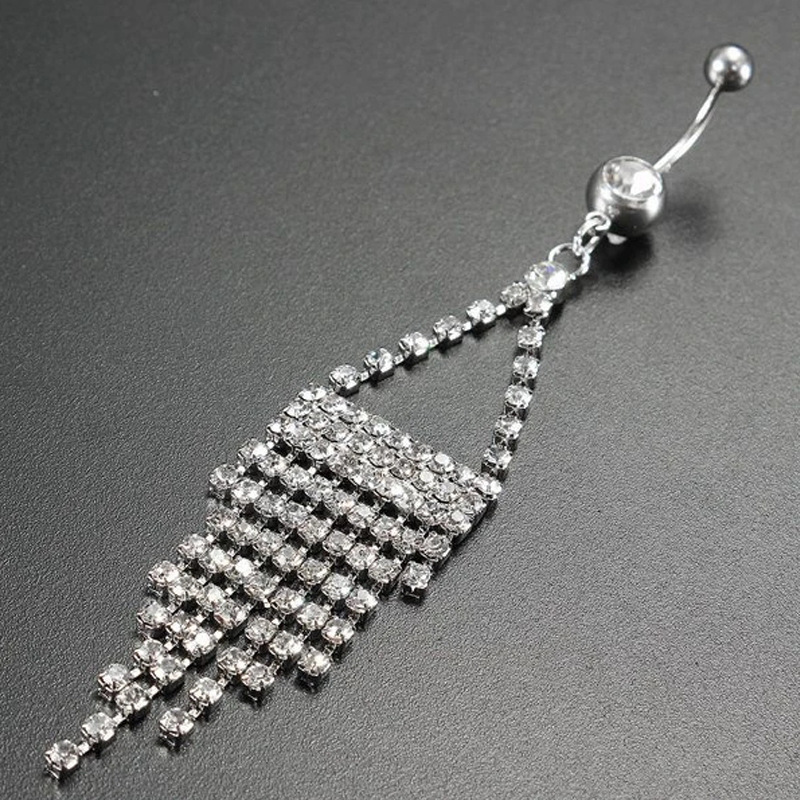 Modischer Bestseller in Europa: Personalisierte, schlichte Quasten-Strass-Bauchnabelpiercingkette für Damen (05) – einfach zu tragen_voghion.com