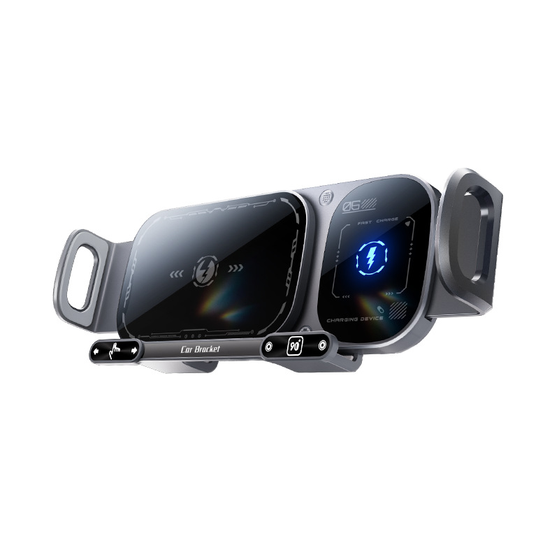 大画面携帯電話スタンドダブルコイル無線急速充電スタンドは華為サムスン折り畳みスクリーン車載携帯電話スタンドに適用する