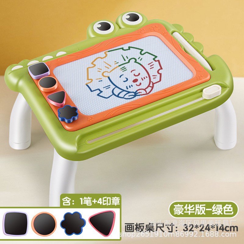 Tabla de escritura de cocodrilo verde con pies (caja de comercio electrónico)