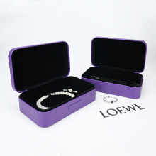 跨境翻盖首饰箱纯色珠宝收纳箱吊坠项链饰品箱大容量首饰盒子现货