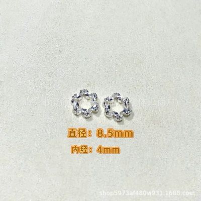 18k gold-plated zircon inlaid twisted Zərgərlik ara hissələri - bright-silver-approximately-85mm-in-diameter-one-piece