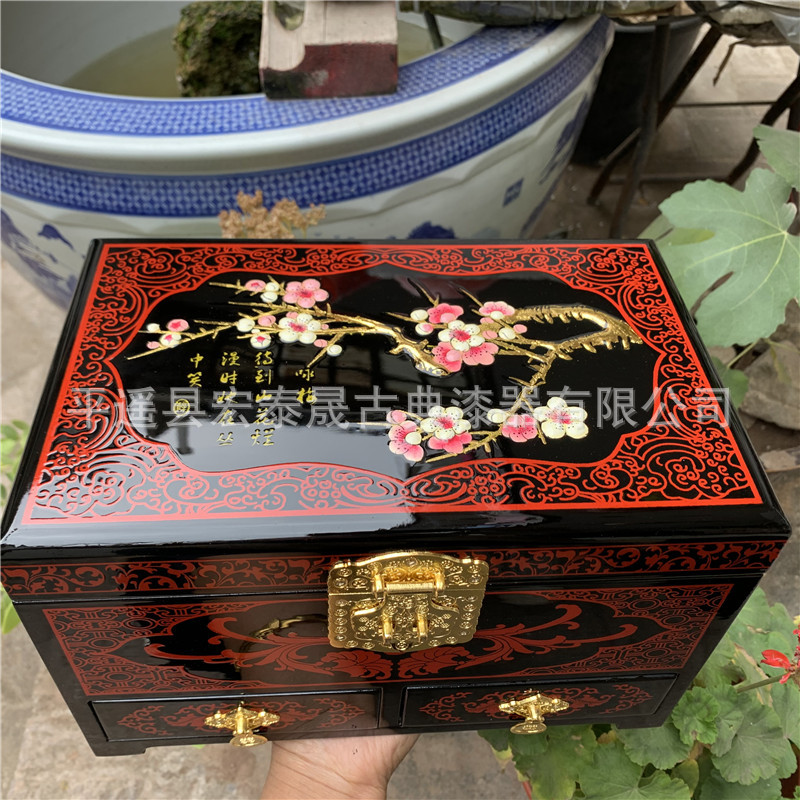 批发漆器礼品包装盒  木质  结婚回礼喜糖盒   首饰箱  酒盒包装