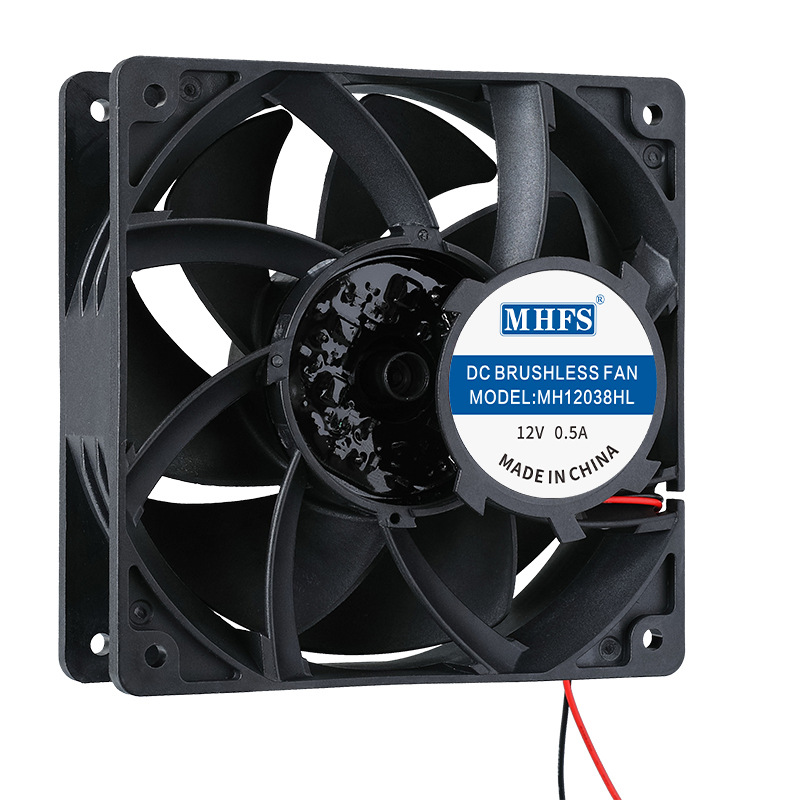 防水風扇12038散熱風扇IP68灌膠風扇12V24V加濕器冰櫃防潮風扇