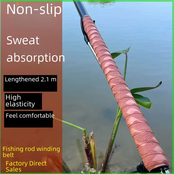 Anti-Slip and Sweat-Absorbent Grip Tape for Outdoor Sports Fishing Rods, Extended Length 2.1m Fishing Rod Grip Tape Wholesale