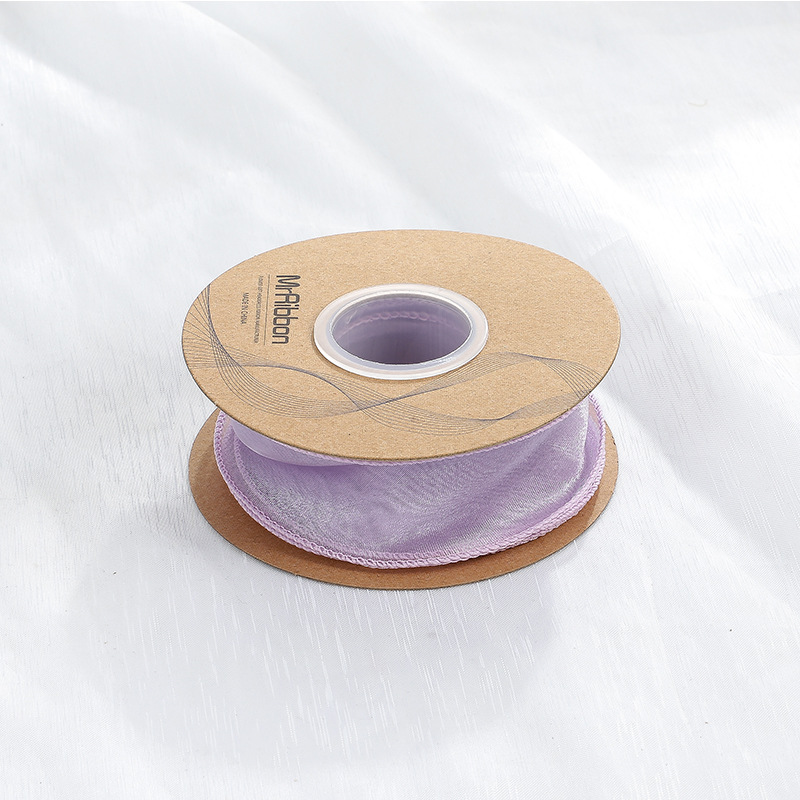 En stock al por mayor 4cm Phnom Penh fishtail hilo llano envuelto flor amplia cinta onda cinta ramo de flores material de embalaje