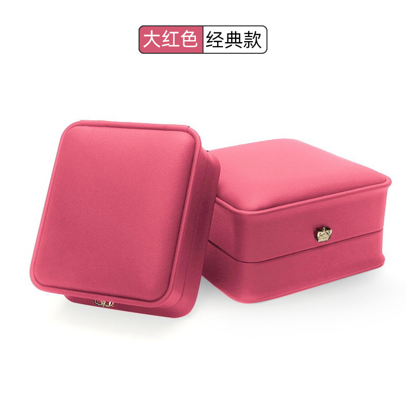 PU レザークラウンウエストリングボックスジュエリー包装ボックスパールボックススポット卸売ジュエリーブレスレットボックスネックレスギフトボックス|undefined