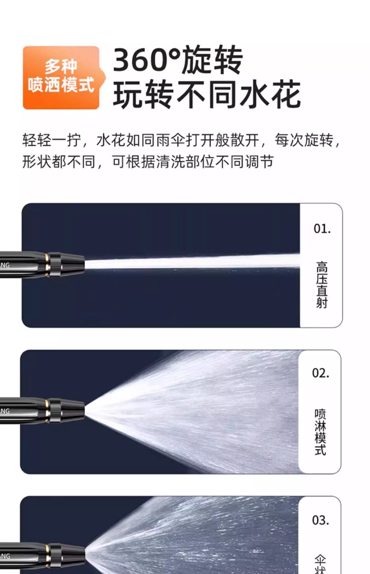 Household faucet connector, car wash spray gun, pressurized nozzle, high-pressure water gun, car brush, floor washer, hose, water pipe