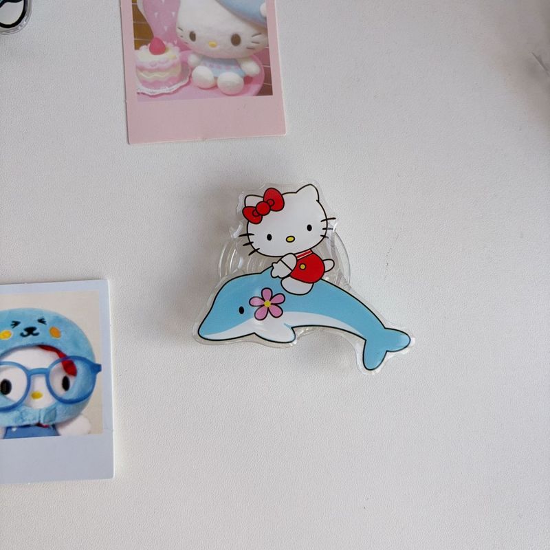 蓝色系天使翅膀kitty支架适用任何手机气囊3m粘贴式桌面懒人|undefined