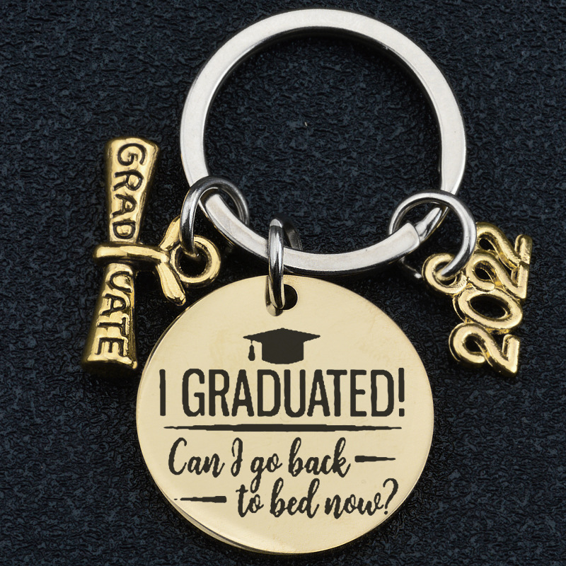 2022 Graduation Season Gift I Graduated Lettering Stainless Steel Keychians Wholesale display picture 8