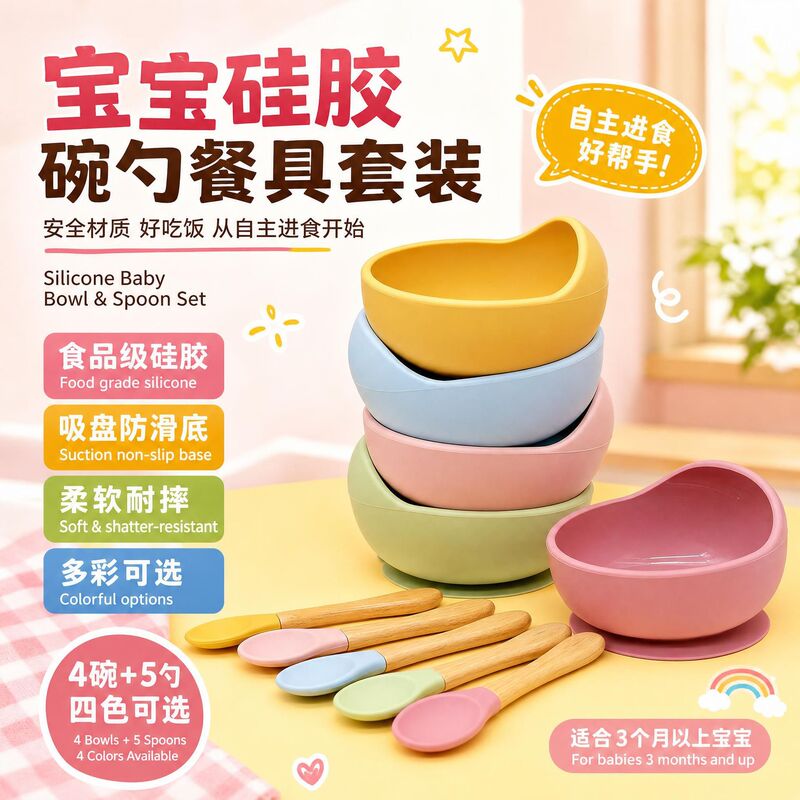 Factory Wholesale Children's Bowl and Spoon Tableware, Simple Baby Eating Training Set, Anti-Fall and Anti-Scald Snail Bowl Fork and Spoon Set Factory Wholesale Children's Bowl and Spoon Tableware, Simple Baby Eating Training Set, Anti-Fall and Anti-Scald Snail Bowl Fork and Spoon Set