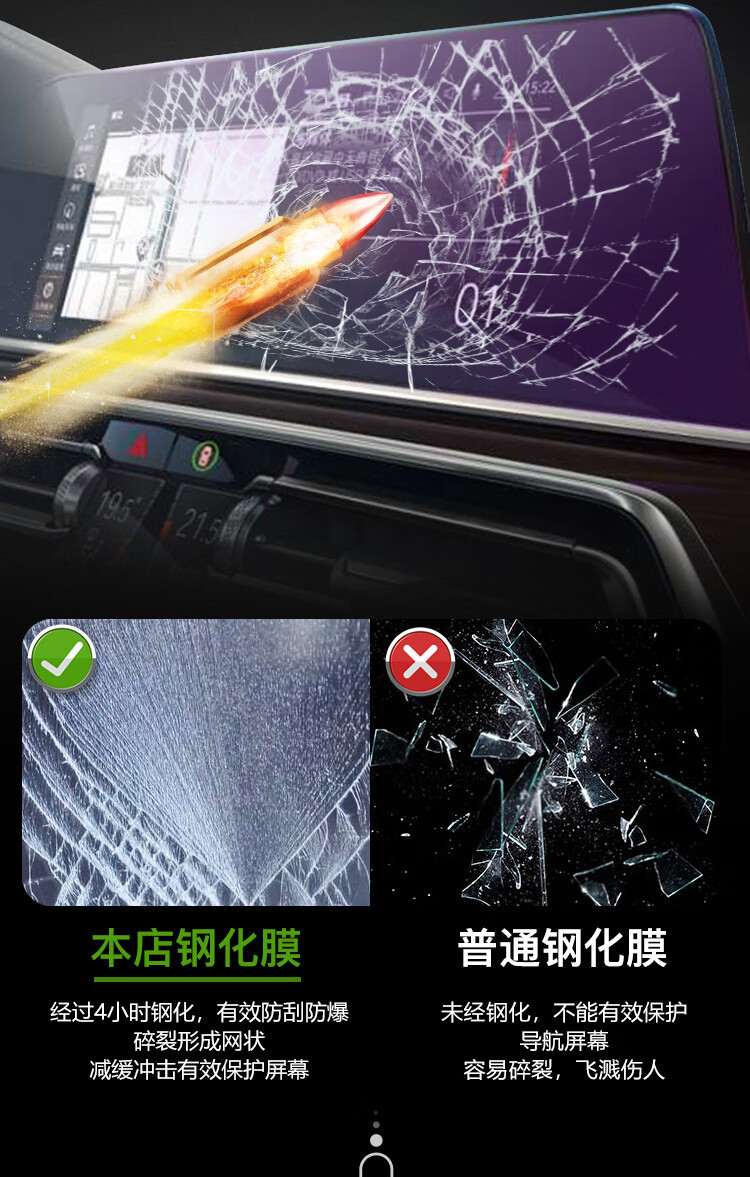 2024 Xpeng P7+ Navigation Tempered Glass Screen Protector for the Central Dashboard Lcd Display Large Screen Accessories