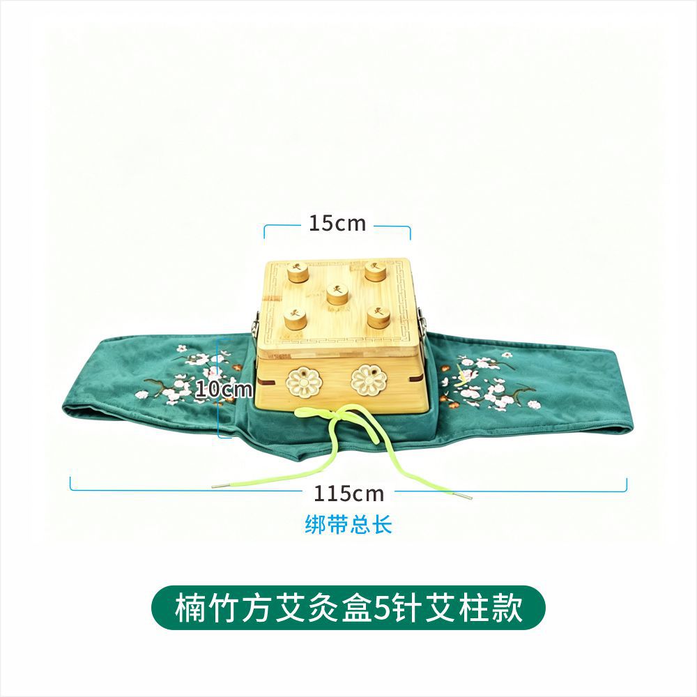 Wooden Moxa Box Open Flame Moxibustion Burner for Waist and Abdomen Home Full Body Use in use