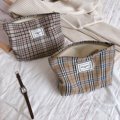 Art Deco Retro British Style Fabric Handbag, Crossbody Bag, Makeup Bag, Travel Case, Large Capacity Casual Elegant