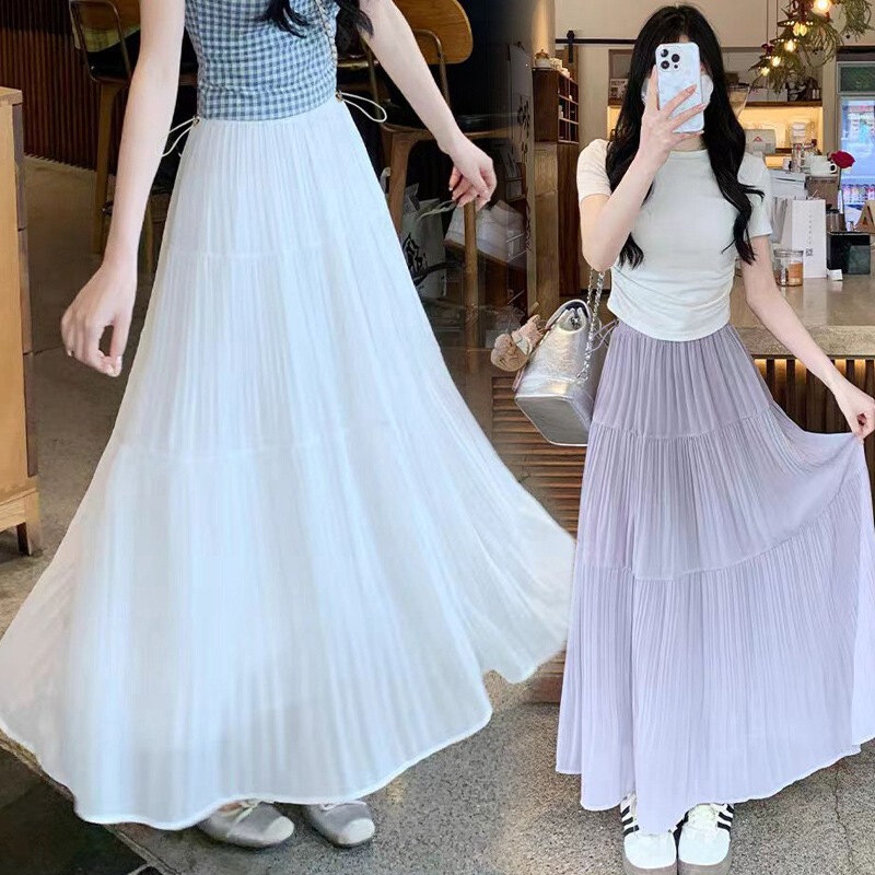 Maternity Skirt for Women, Summer 2026 New Style, Slimming Large Hem Pleated A-Line Umbrella Skirt, Tiered Skirt Maternity Skirt for Women, Summer 2026 New Style, Slimming Large Hem Pleated A-Line Umbrella Skirt, Tiered Skirt