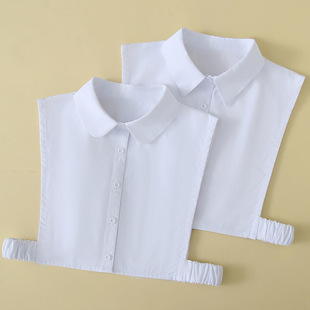 Autumn and winter with sweater decorative fake collar women's all-match fake shirt collar multi-functional shirt fake collar fake collar White buckle