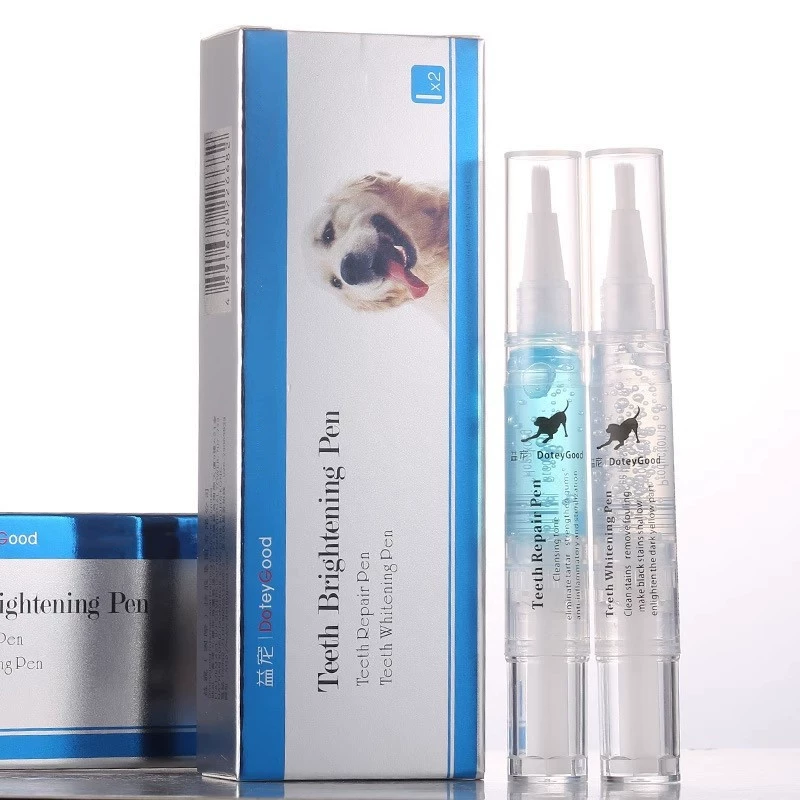 Yichong Pet Ручка для чистки и украшения зубов Набор для улучшения зубов собаки Улучшает неприятный запах изо рта и гель для зубного камня