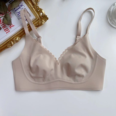 928 Orejas de conejo ropa interior de mujer micro inalámbrico push-up Delgado pecho grande pequeño sujetador de sueño colección de senos anti-flacidez