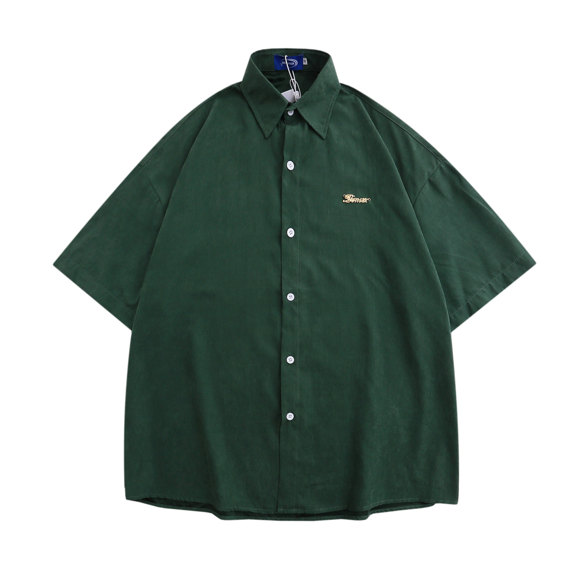 Retro solid velvet design shirt