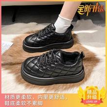 加绒保暖休闲面包棉鞋女网红ins风防滑厚底菱格雪地靴一件代发