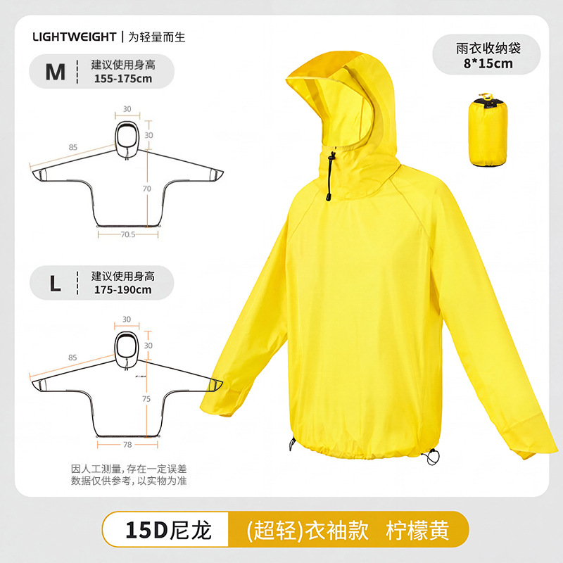 Poncho de Senderismo Tres en Uno 15D de Nailon Impermeable para Montañismo image 21