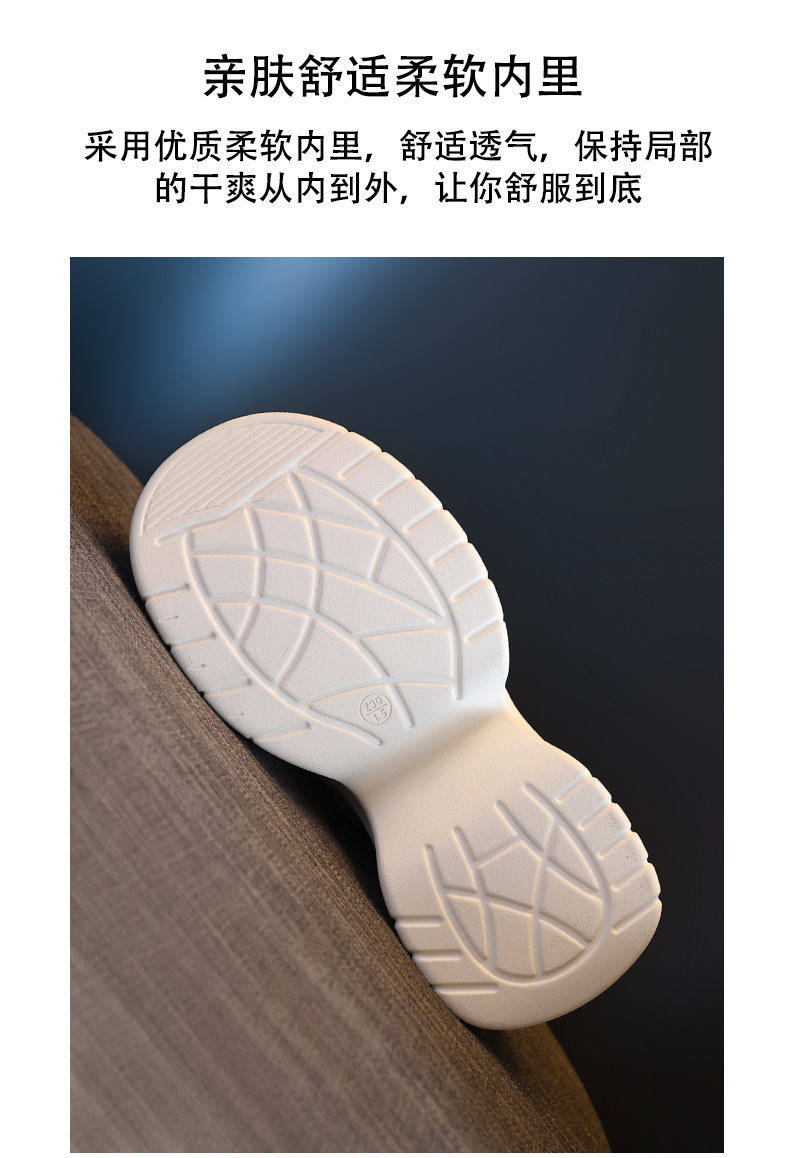Boot martin nữ đế dày tôn dáng cổ cao gầy bên trong — Màu be chi tiết 12