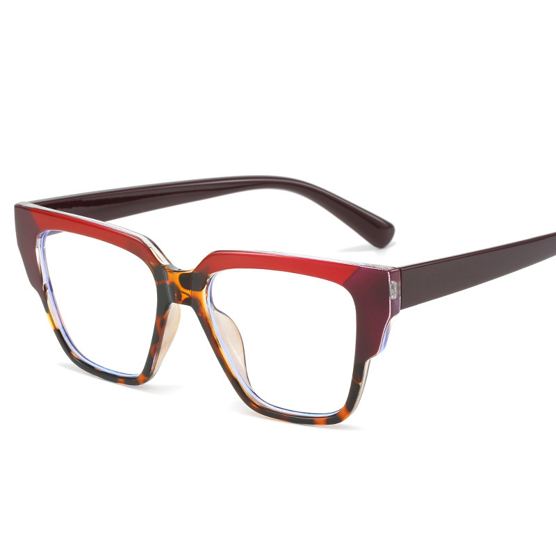 Cuadrados tr90 gafas marco transfronterizo personalizado Internet celebridad contraste color liso gafas calle tiro ordenador gafas marco para las mujeres
