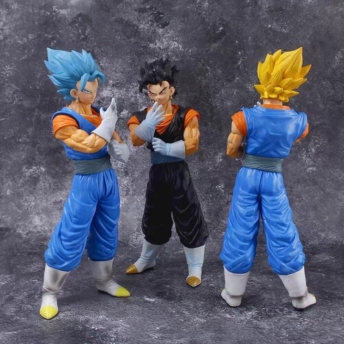 High-quality Dragon Ball Super figure display, blonde Vegeta blue-haired Goku Z, domestic computer case figure model