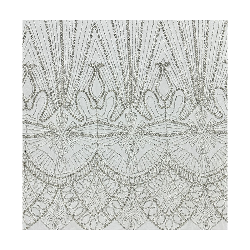 Bordado de tubo de perlas francés, tela de bordado de perlas, vestido de boda, vestido de banquete, tela de encaje pura y elegante image 6