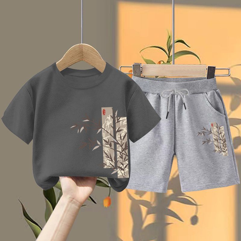 (티셔츠 다크그레이 + 로프그레이 반바지) 좌측하단 대나무