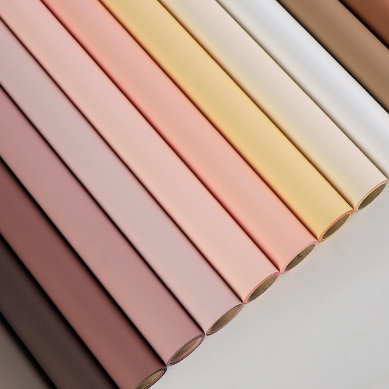 Red popular 10 seda coreana papel de estilo amor mate niebla papel esmaltado espesado impermeable duro florista de papel de envoltura