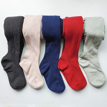 棉儿童连裤袜 双针竖条纹款春秋偏厚紧身打底裤 外贸尾货没有线头