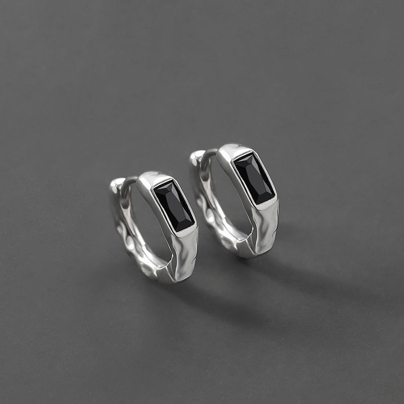 Silver Plated Plating Material 1 Pair Hip-hop Geometric Plating Copper Silver Plated Earrings