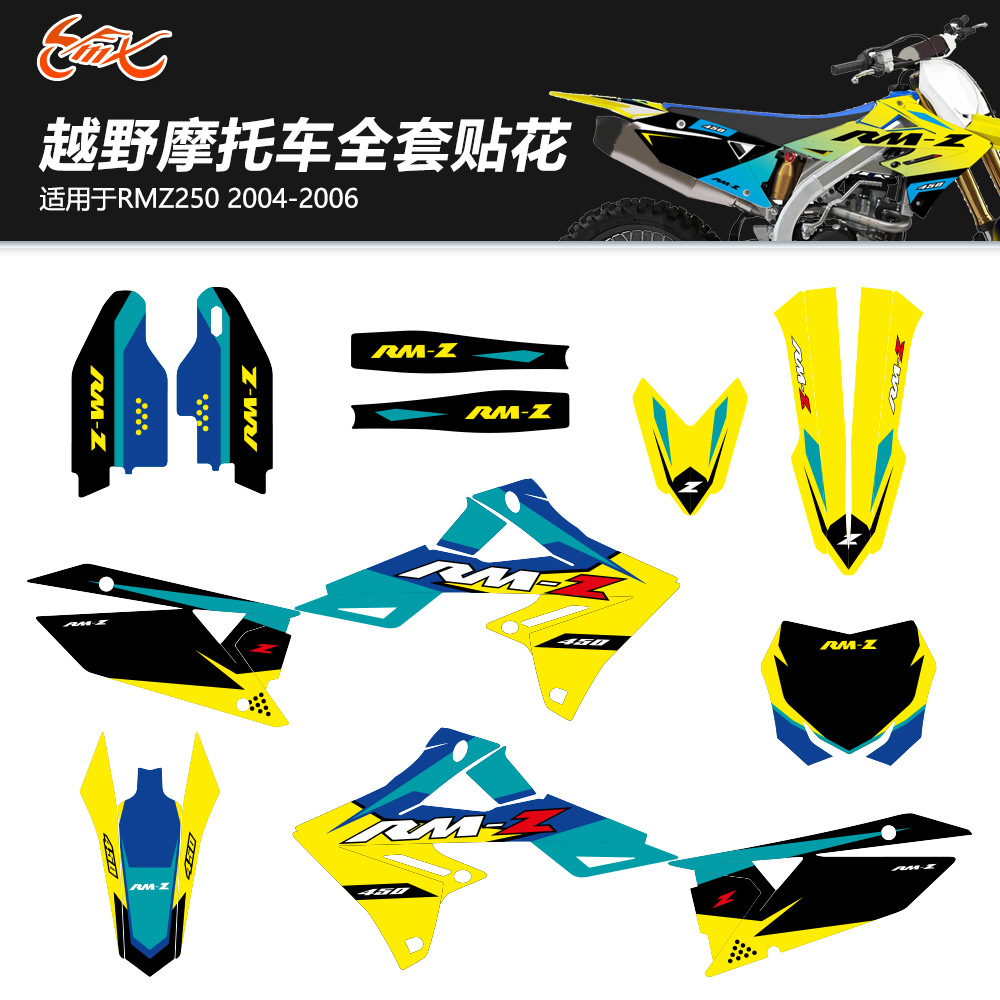 Aplicable para SUZUKI RMZ450 18 - 21 años pegatinas de motocicletas modificadas pegatinas decorativas de la carcasa impermeables a prueba de arañazos