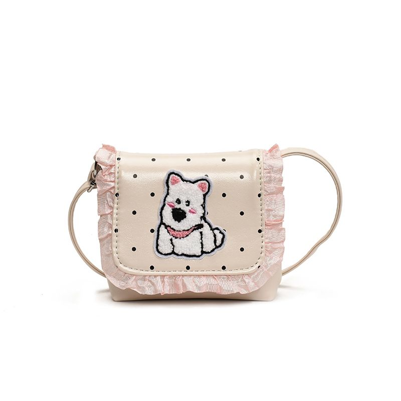 Cartoon perros, niñas y niñas, bolsas de hombro, lindas ondas de encaje para bebés, bolsas de cinturón, nuevas bolsas para niños