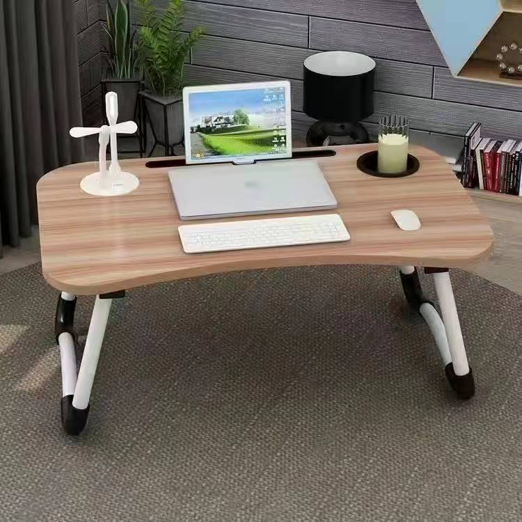 Escritorio de cama plegable mesa de computadora dormitorio dormitorio dormitorio estudio casero pequeña mesa de madera sólida