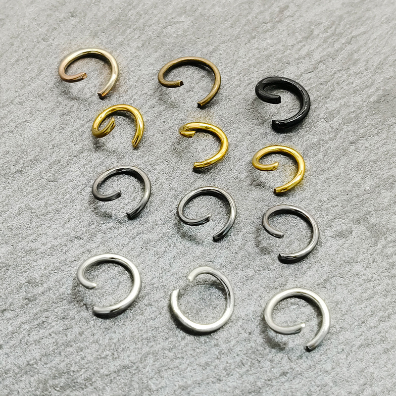 Iron open ring single ring plated gold silver round open ring diy jewelry closing buckle connection ring accessories