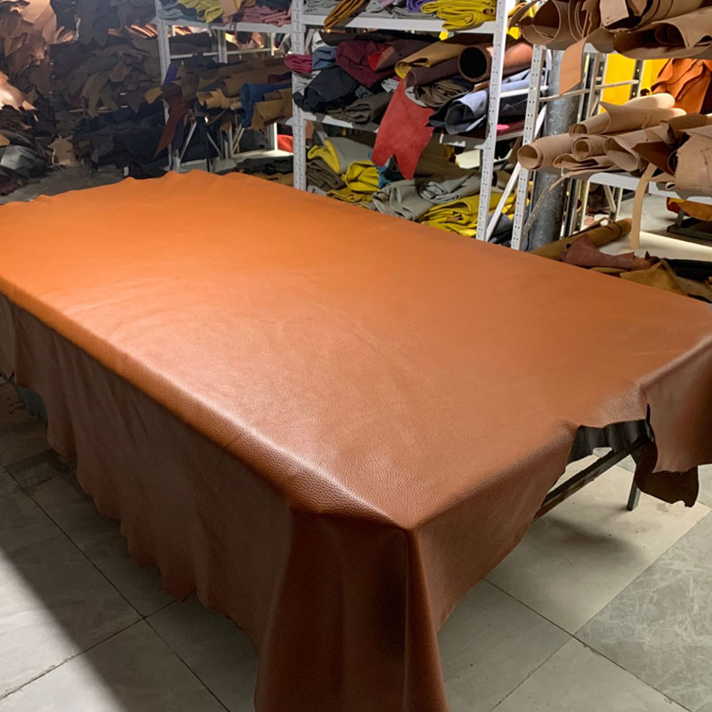 整张牛皮皮料黑棕红米白色沙发床头软包料坐垫面料头层牛皮革