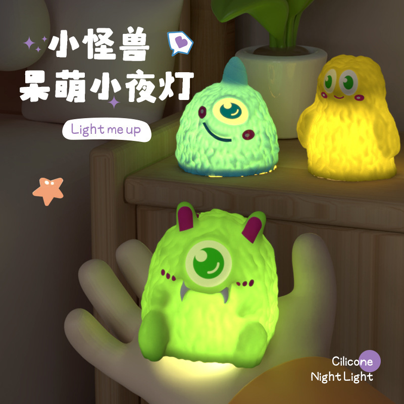 Cute Night Light Little Furry Monster Silicone Decompression Cute Doll Decoration Night Light Pendant Desktop Small Ornaments Gift Cute Night Light Little Furry Monster Silicone Decompression Cute Doll Decoration Night Light Pendant Desktop Small Ornaments Gift
