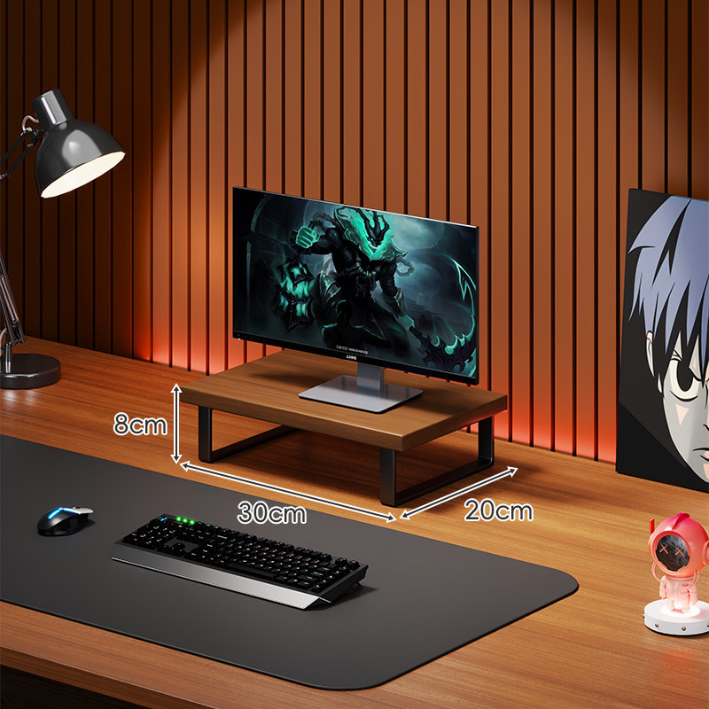 Soporte Elevador para Monitor de Computadora de Madera Organizador para Escritorio