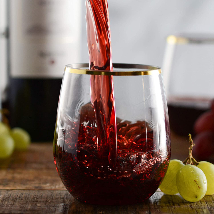 Venta al por mayor de plástico para mascotas sin pies copa de vino copa de huevo taza de vino colorido taza de agua taza de promoción de jugo