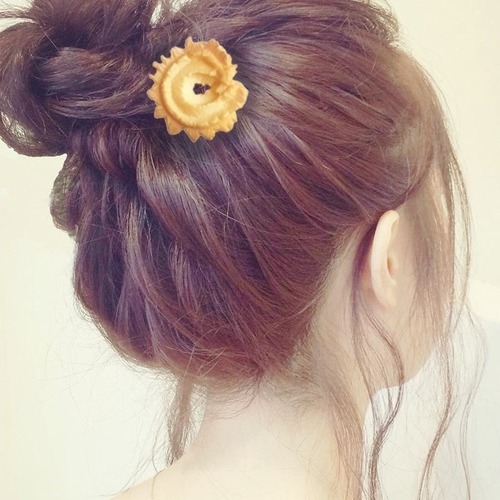  New Creative Cookie Biscuit Hair Band Simulation Oreo Side Clip Hair Clip Cute Funny Hair Accessories Wholesale for Women