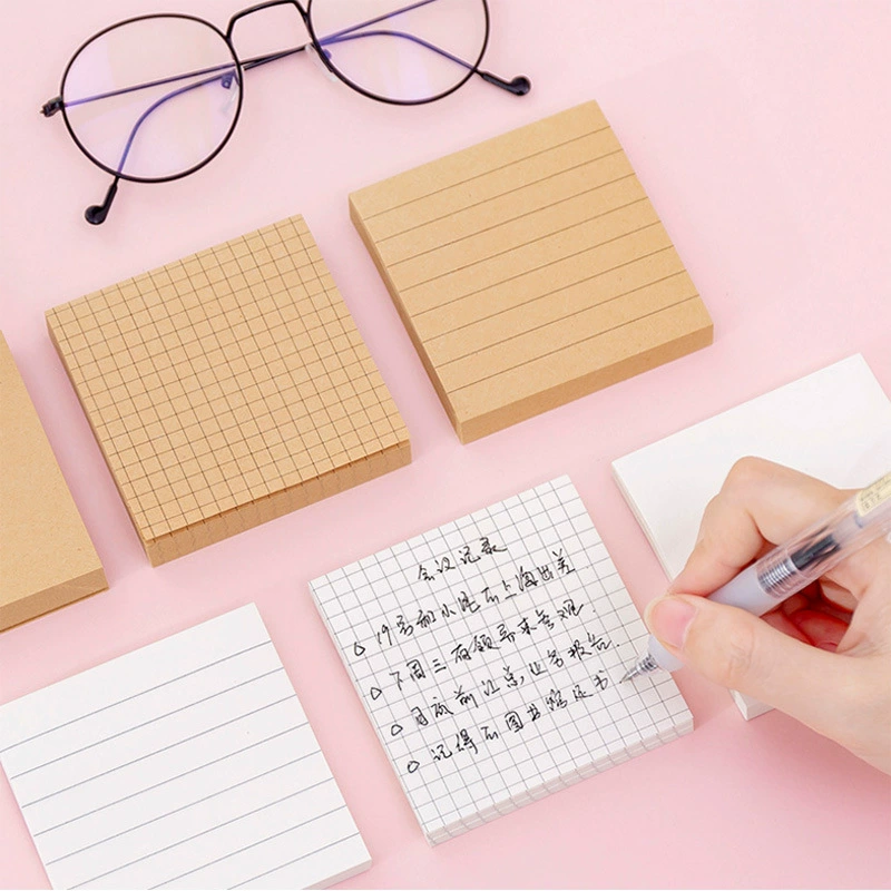 Sticky Notepad — Creative Tear-Off Message Pads, 7.5×7.5 cm, Assorted Cover Designs