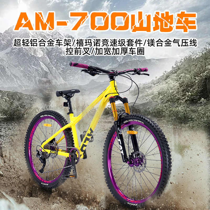 Rill Bike Mountain Bike Men's and Women's Adult Variable Speed Youth Student Bicycle Oil Disc Ultra-Light Shock Absorption